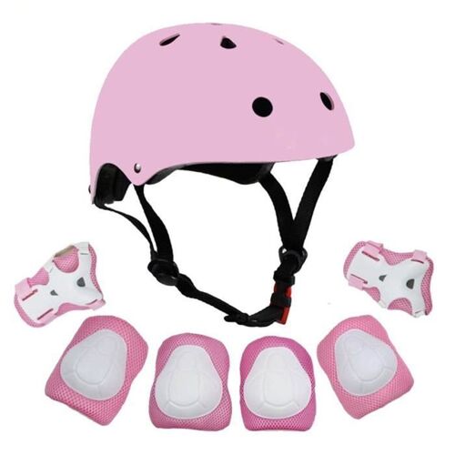 Casque Vélo Enfant Kit De Protections Pour Enfants Casque De Enfant Casque Genouillères Coudières Coussins Poignet Kid 's Protective