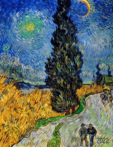 Vincent Van Gogh Agenda 2022: Camino Rural En La Provenza De Noche | Planificador Annual | Enero A Diciembre 2022 | Post Impresionismo | Pintor ... Para La Escuela, El Estudio Y La Oficina