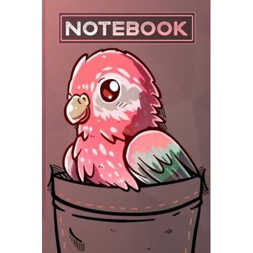 Happy Bourke Parakeet Notebook: Cute Bird Artwork Blank Lined Journal