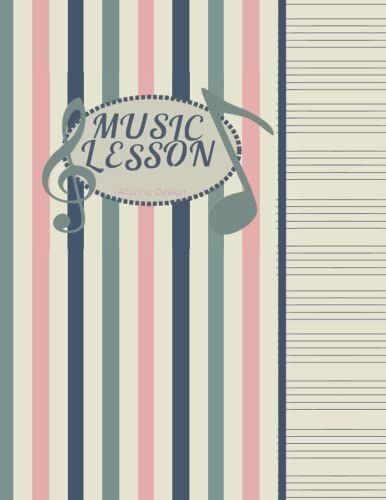 Music Lesson: Stripped Pattern Music Manuscript (12 Stave/Page) For Music Students/ Teachers/ Song Writers
