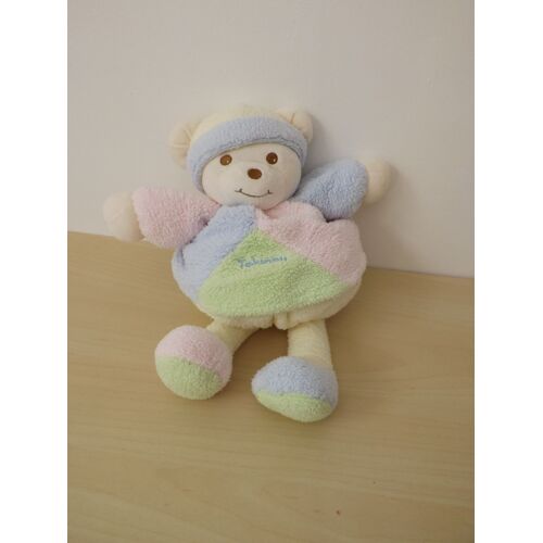 Doudou Peluche Ours Pastel Bonnet Takinou