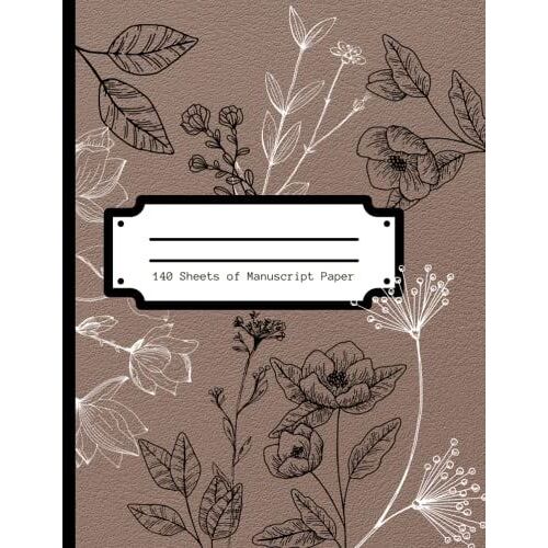 Manuscript Paper Notebook: 140 Page, Manuscript Sheet Notebook