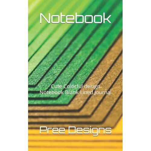 Notebook: Cute Colorful Design Notebook Blank Lined Journal
