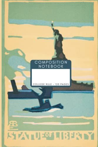 Statue Of Liberty By Rachael Robinson Elmer Fine Art Print Journal: College Ruled Composition Notebook