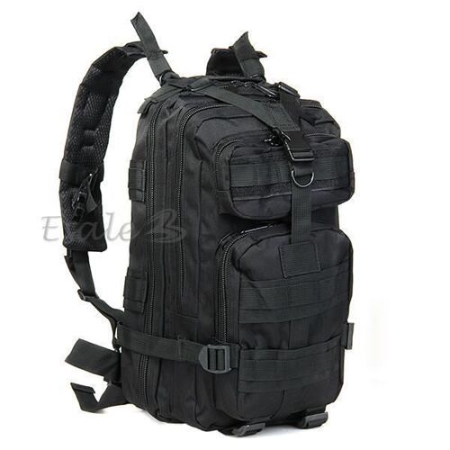 Sac À Dos Armée Militaire Randonnée Tactique Alpinisme Étanche 20-35l Noir