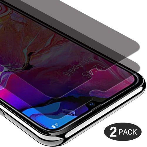 2x Verre Trempé Anti-Espion Samsung Galaxy A70, Anti Spy Privacy Film Protection Écran Protecteur Sans Bulles 9h 5d Résistant Aux Rayures