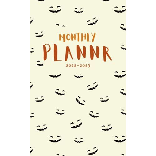 Monthly Planner 2022-2023: Pocket Calendar 2022-2023 For Purse. Small Size 4"X6.5" With Monthly Spreads (2 Pages Per Month) Scary Pattern Cover