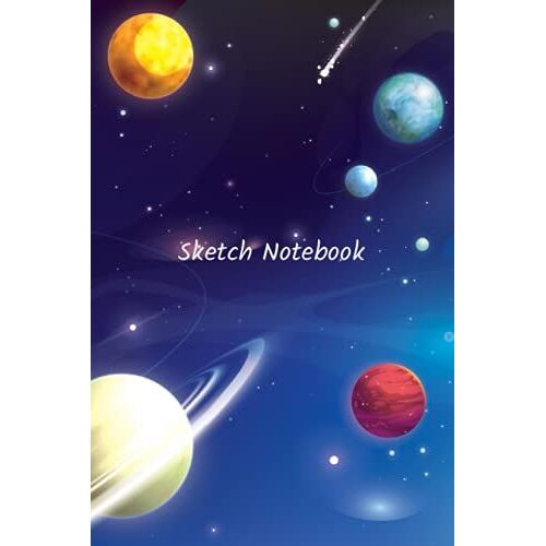 Space Sketch Notebook With Index: Blank Sketch Notebook For Artists And Sketchbook Journal
