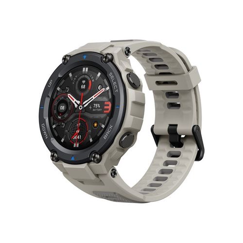 Amazfit T-Rex Pro - Montre connectée avec bracelet - caoutchouc silicone - affichage 1.3" - Bluetooth - 59.4 g - gris désert