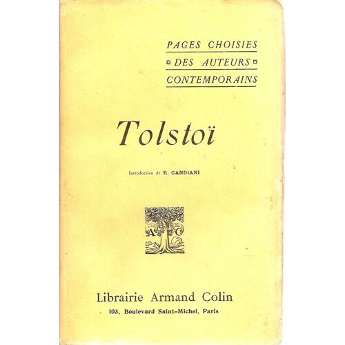 Pages Choisies Des Auteurs Contemporains, Tolstoi