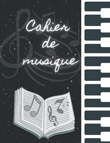 Cahiers De Musique: Pour Piano ,Partitions Vierge - 12 Portées Par Page - Papier Musique | Grand Format -110 Pagespour Le Solfège Ou La Composition Musicale (Pour Enfants Et Adultes)