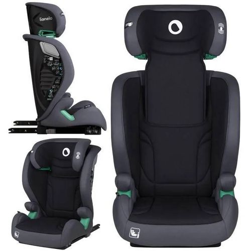 Siège-Auto Isofix - Lionelo Igo I-Size - Assise Large - 100-150 Cm - Protection Latérale Supplémentaire - Groupe 2/3 - Gris