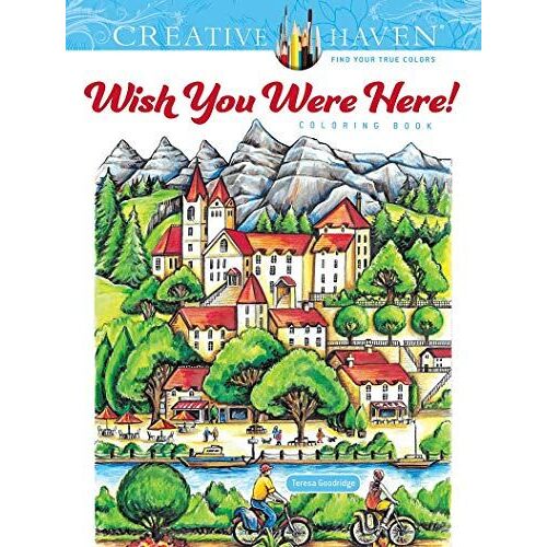 Creative Haven Wish You Were Here! Coloring Book