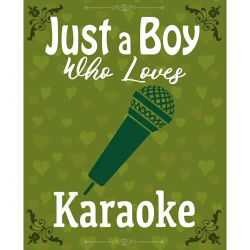 Just A Boy Who Loves Karaoke Composition Notebook: Cute And Funny Wide Ruled Lined Journal For College With Glossy Cover And 7.5 X 9.25 Inches Size, Ideal To Take Classroom Notes