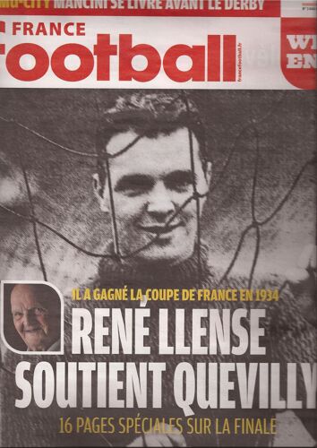 France Football N° 3446 Bis (Vendredi 27/04/2012) : René Llense Soutient Quevilly