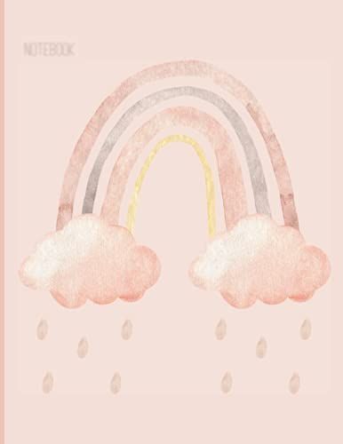 Aesthetic Notebook Boho: College Ruled, Blank Lined Paper Notebook, Boho Aesthetic Journal Notebook, Boho Rainbow