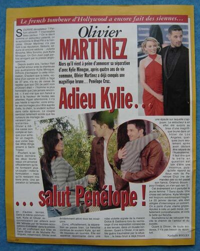 Ici Paris N°3215, Coupure De Presse: Colivier Martinez, Kylie Minogue, Penelope Cruz
