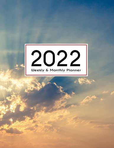 2022 Planner Weekly And Monthly 8.5x11: Heaven Blue Sky 2022 Planner Calendar Journal Notebook January To December Full Year Colorful Organizer 8.5 X 11 + Calendar Views