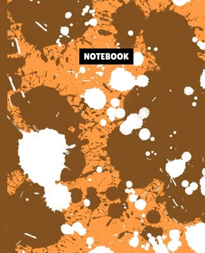 Notebook: Autumn Splatter Composition Notebook - College Ruled 120 Pages - Medium 7.5 X 9.25 - Autumn Fall Themed Cover Design No: 6