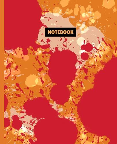 Notebook: Autumn Splatter Composition Notebook - College Ruled 120 Pages - Medium 7.5 X 9.25 - Autumn Fall Themed Cover Design No: 9