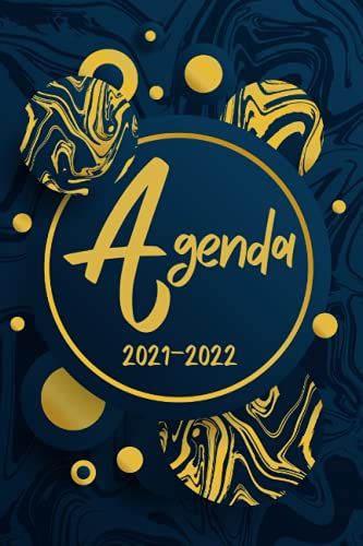 Agenda: 16 Meses Planificadora Semanal Diaria Y Mensual | 2 Páginas = 1 Semana | Para Una Perfecta Gestión Del Tiempo |Oro | Regalo Mujer Hombre Familia Y Amigos