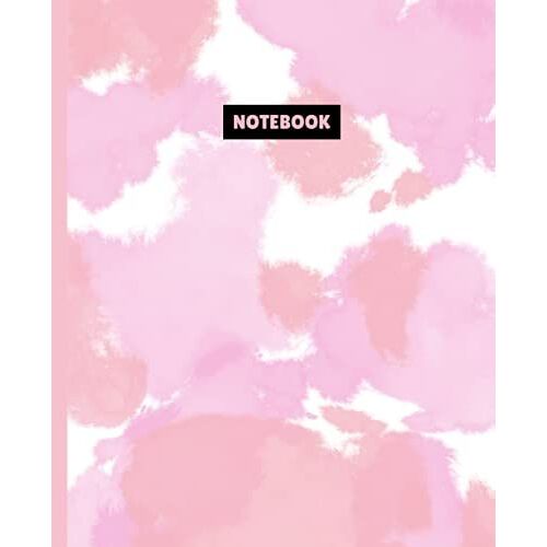 Notebook: Rainbow Tie Dye Composition Notebook - College Ruled 120 Pages - Medium 7.5 X 9.25 - Pink Watercolor
