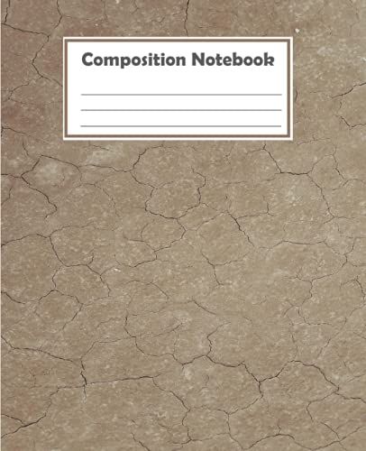 Composition Notebook: Brown Clay Cracks Design | 110 Pages, 7.5" * 9.25" Inches, College Ruled | For Compositions, Journals, General Use