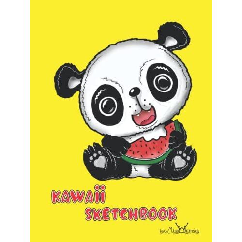 Kawaii Sketchbook (Hardcover, Cute Panda Cover): Kawaii Sketchbooks For Drawing, Writing, Doodling, And Sketching | Sketchbook 8.25 X 11 With Blank ... Teens, And All Japan Kawaii Stuff Lovers.