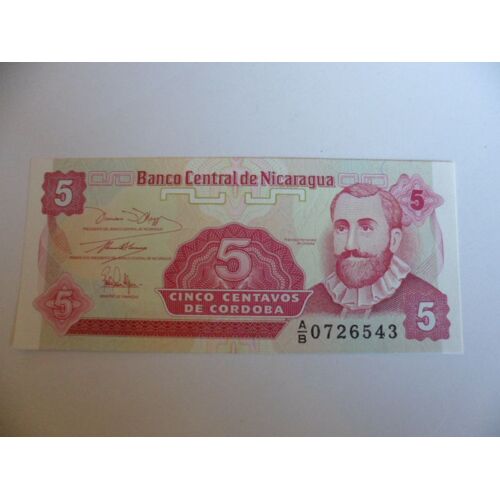 Nicaragua 5 Centavos Nd , Unc/ Neuf !!