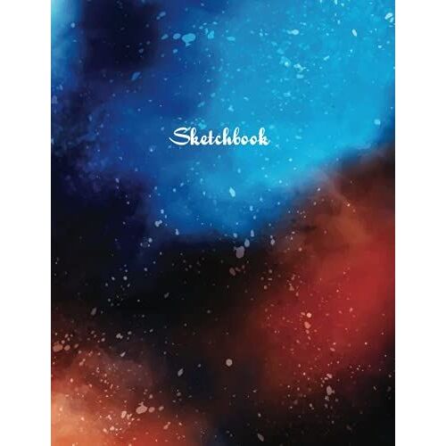 Sketchbook: Blank Drawing Book For Painting, Drawing, Writing, Sketching And Doodling 8.5 X 11" 120 Pages Wide Papers (Abstract Splashed Watercolor Cover Vol-10)