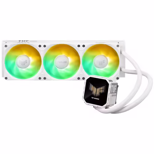 ASUS TUF Gaming LC III - White Edition - système de refroidissement liquide de processeur - Taille de radiateur : 360 mm - (pour : LGA1700, LGA1200, AM4, AM5, LGA1851) - base cuivre - 120 mm -...
