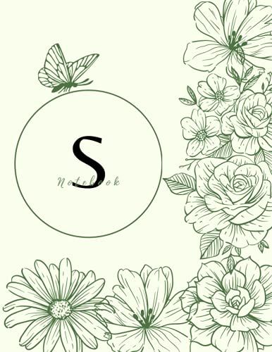 S Notebook: Initial Notebook (S), Gift For Women & Girls Teen (Tea Green)