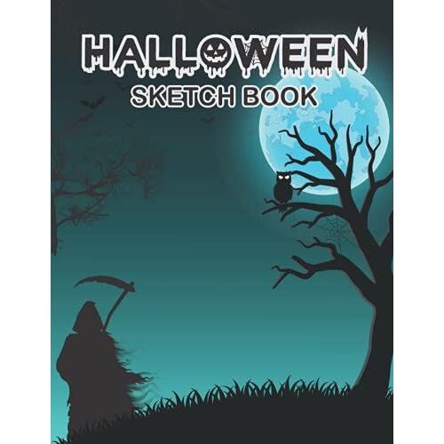 Halloween Sketchbook: Ultimate Halloween Blank Sketchbook For Gift For Kids, Teens, Youngs, And Adults, Sketching Books With 110 Pages
