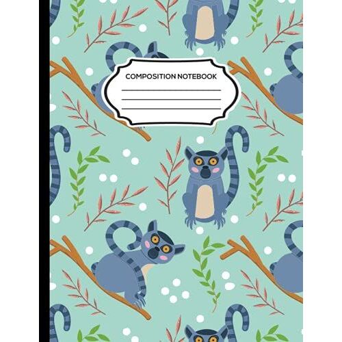 Composition Notebook: Cute Cat Face Wide Ruled Primary Copy Book, Soft Cover Girls Kids Elementary School Supplies Student Teacher Daily Creative Writing Journal