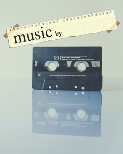Music Songwriting Notebook: Vintage Music Cassette Tape Songwriting Notebook, Blank Sheet Music 110 Pages, 8 X 10 Inches, Lyric Diary And Manuscript Paper For Songwriters And Musicians