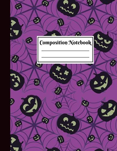 Composition Notebook: Halloween Notebook For Guys | Halloween Notebook Journal For Women/Men/Gays - Spooky Halloween Composition Notebook With Black Cat & Pumpkins Cover ... Halloween Gift For You.