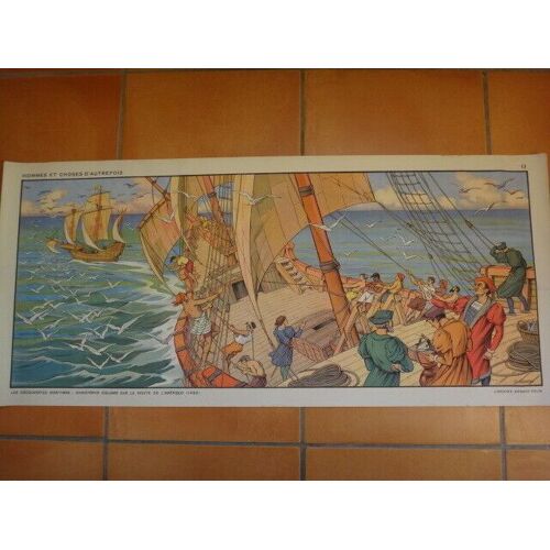 Affiche Scolaire Armand Colin Garbaye Hommes Et Choses D Autrefois Numero 13