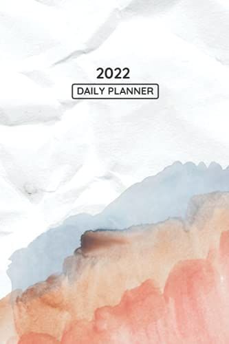 2022 Daily Planner - Watercolor Effect - 100 Pages For 100 Days 6x9 Inches