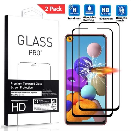 [2 Pack] Verre Trempé Samsung Galaxy A21s Sm-A217f/Ds (6.5""), Protecteur D'écran En Full Film De Protection