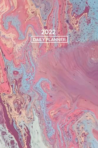 2022 Daily Planner - Color Pour Design - 100 Pages 6x9 Inches