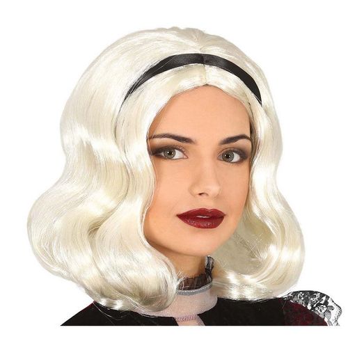 Perruque Blonde Courte Avec Ruban