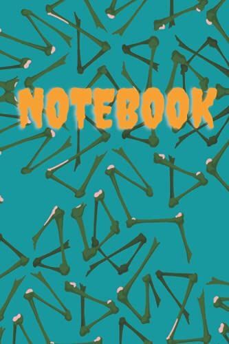 Notebook: Spooky Halloween Notebook Bone Pattern Journal For Journaling, Halloween Gift Idea, Lined Notebook