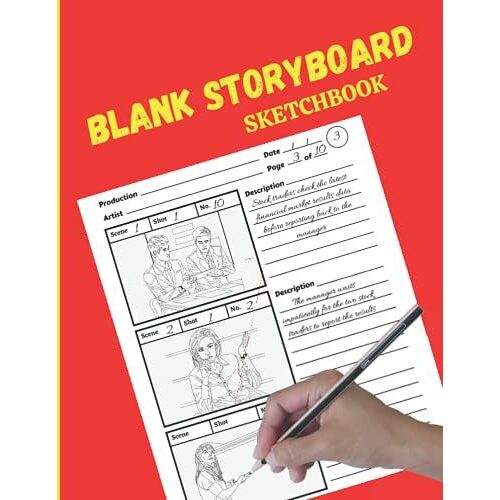 Blank Storyboard Sketchbook: Large Storyboard Sketch Pad For Moviemakers, Directors, Animators, Film Students, Graphic Designers And, Creative Professionals.