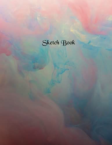 Sketchbook: Blank Drawing Book For Painting, Drawing, Writing, Sketching And Doodling 8.5 X 11" 120 Pages Wide Papers (Abstract Drop Ink Water Color Cover Vol-8)