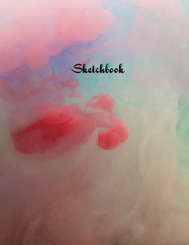 Sketchbook: Blank Drawing Book For Painting, Drawing, Writing, Sketching And Doodling 8.5 X 11" 120 Pages Wide Papers (Abstract Drop Ink Water Color Cover Vol-9)