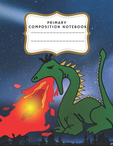 Primary Composition Notebook: Story Paper & Drawing Journal: Dinosaur Theme Story Journal With Picture Space And Dotted Midline - Learn To Draw And ... 8.5 X 11 Inch (100 Pages | Dinosaur Theme)