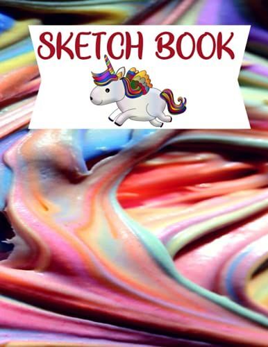 Sketchbook: Cute Unicorn Kawaii Sketchbook For Girls With 100+ Pages Of 8.5"X11" Blank Paper For Drawing, Doodling Or Learning To Draw ((Sketch Books For Kids))