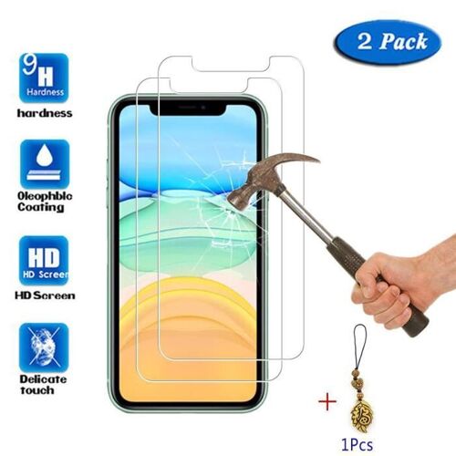 (2 Pièces) Pour 6.1"" Iphone 11 Protecteur D'écran - Hd Transparent Verre Trempé Protection Film Iphone 11