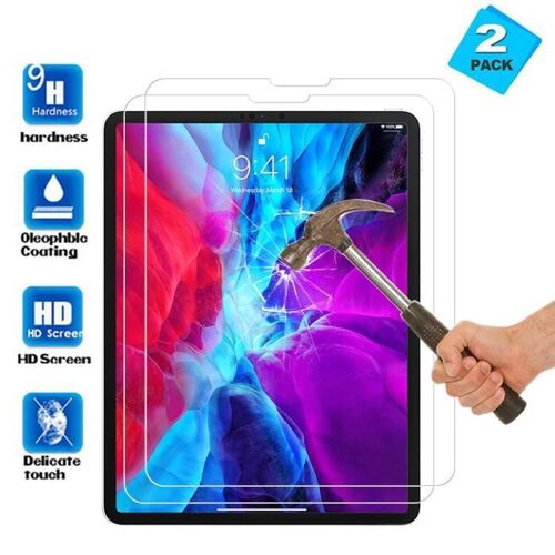 (2 Pièces) Pour Apple Ipad Pro 12.9"" 2020 Protecteur D'écran, Neuf Ipad Pro 12.9 (2020) Hd Transparent Verre Trempé Protection Film