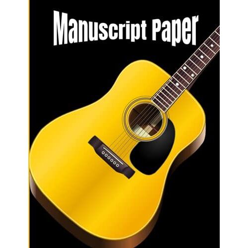 Manuscript Paper | Blank Music Sheet Notebook | 100 Pages 12 Staves Per Page | 8.5'' Wide X 11'' High |: Blank Music Sheets For Guitar